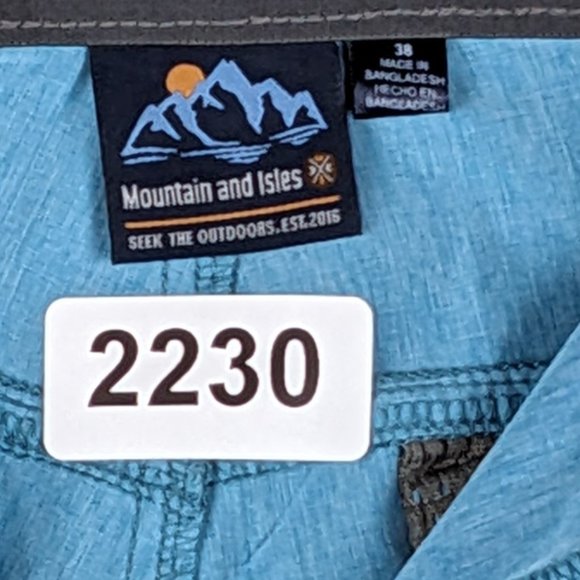 Mountain & Isles* Men's 1.5" Belt Loop Multipocketed Flat Front Shorts~ Size 38W - Picture 3 of 12